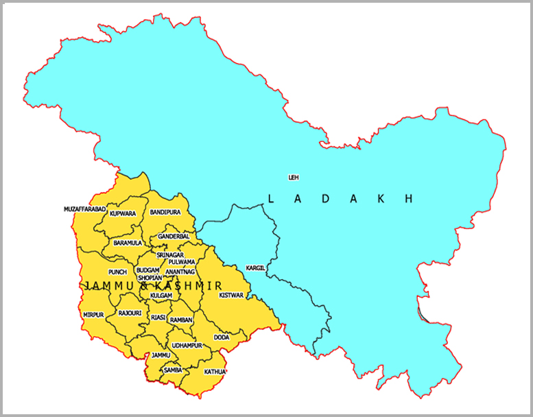 Leh Ladakh map