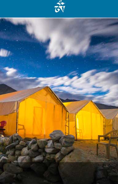 Camps in Pangong Lake