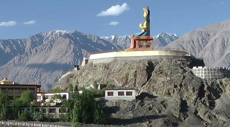 Maitreya Buddha in Nubra valley in Ladakh